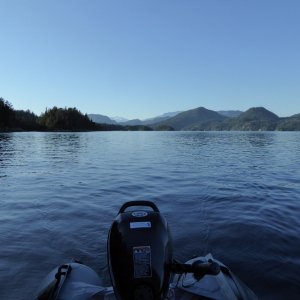The Kaboat rows really well. The motor is good for coming home when tired!