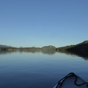 Okisollo Channel was like a lake, and I didn\'t see another boat in the 2 and a half hours I was rowing about in it!