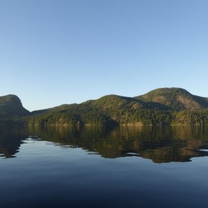 Media 'Okisollo Channel was like a lake, and I didn\'t see another boat in the 2 and a half hours I was rowing about in it!' in album 'Moving the boat Thursday morning'