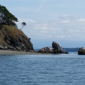 One of the many small islands.