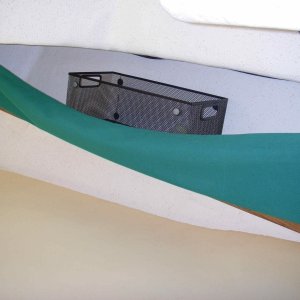 V-berth shelf Lee Cloths