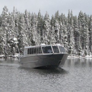Bringing in a snowy Lake Queen