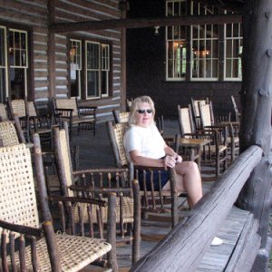 Joan waiting for the kids to arrive