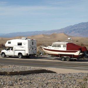 Media 'A little out of place in Death Valley Ntl. park with sand dunes' in album 'Sometimes there are additional hazards to watch out for when transiting Malibu Rapids!'