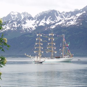 Mexican Ship Preparing to Leave Seward