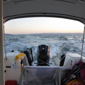 Media 'Entrance into Everett is usually a bit chaotic as the waves bounce off sea wall and combine with the incoming waves.' in album 'Tuesday afternoon departure for week-long trip, 7-17-18'