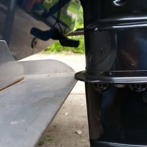 Trim tab clearance - hard to tell, but about 1mm of clearance