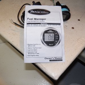 And then I found this on Ebay.  No longer made, it is a fuel management system that measures fuel usage per hour, total fuel usage, and has an adjustable low fuel alarm based on fuel usage.  It is supposed to be accurate within about 1 liter on my 90 liter tank.
