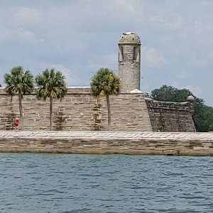Castillo de San Marcos, large Spanish fort guarding St. Augustine.
