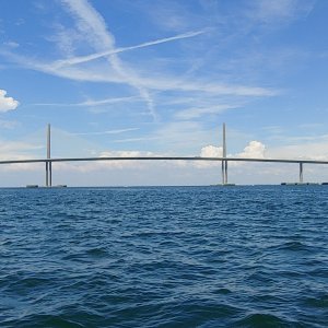 Skyway Bridge into Tampa Bay