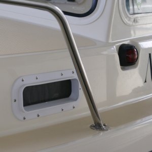 Boat mods 006 - Portlight in V-Berth, port side
