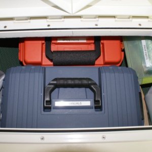 V-Berth Storage Install -DSC06194 Everything fits, with still some room yet to fill.