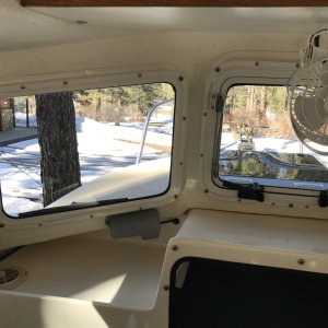 Port window also has 12 volt windshield wiper.