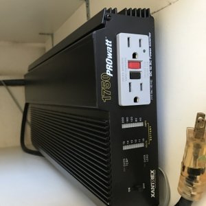 1,750 watt inverter under helm seat.
