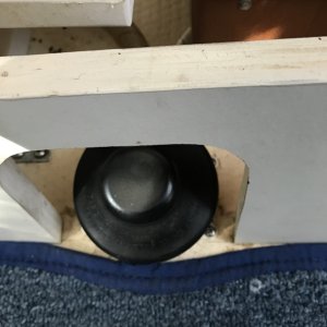 Foot pump for galley sink.