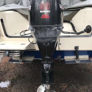Suzuki DF 90 outboard engine.