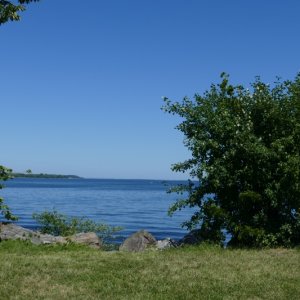 Lake Champlain  in August, 80 degrees, humidity 33%