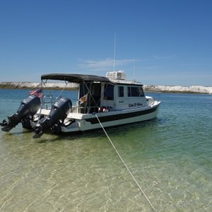 boat social distancing at Ft McCree cove, 1/4 mile from our marina