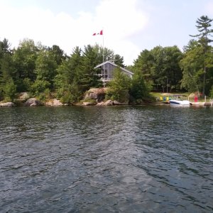Georgian Bay outside Trent Severn pink granite rocks
