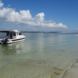 Calm Anchorage off Gulf ICW, Gulf Is Natl Seashore, Perdido Key section