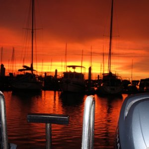 Charleston, SC city dock after squall on  JAX to MYR ATL ICW adventure