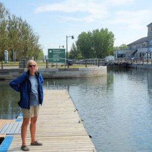 West end of Lachine canal through Montreal, 8 ft air hgt required us to remove radar dome