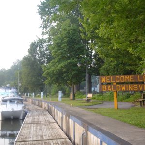 First lock after launching at Pirate's Cove marina E-24 was our 167th locking with Cat O' Mine.