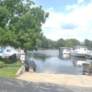 Pirate's Cove marina ramp.  A bit tricky but works.