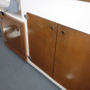 varnished cabinets