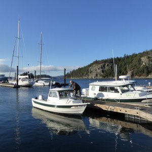 Da Nag departing for his epic 40 mile crossing of the Strait Monday morning