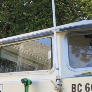 VHF antenna mount on roof