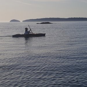 Caryn kayaking in Shallow Ban