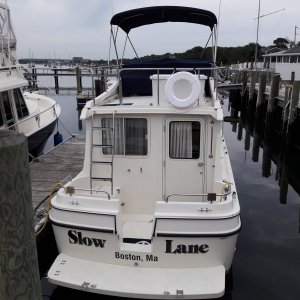 The boat is officially named and graphics are on! I thought a slow boat required a slow name.....