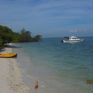 Media 'Using 12 ft Hobie as tender Cape Romano' in album 'Keywadin Is., south of Naples'