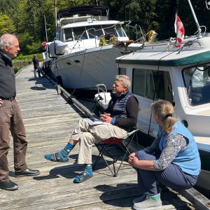 Socializing on Chatterbox Dock