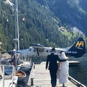 Float plane wedding