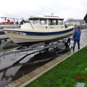 Wash down new trailer and make some roller adjustments before getting on the road.  FOR SALE 2023