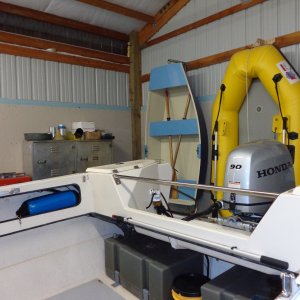 December 2014 - New stainless steel transom rail installed.