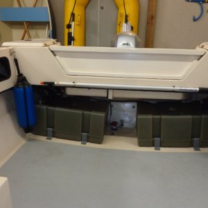 Cockpit with fuel tanks
 & splash panel