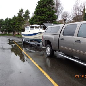 R-Matey sittin' pretty on her new trailer