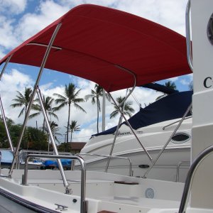 Media 'Bimini top walkaround 5' in album 'Top installed with matching hatch cover'