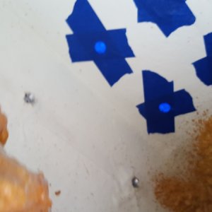 Media 'Rivets on other side.' in album 'Primer on. After stripping with solvent, sanding, washing off with solvent. Ugh..'