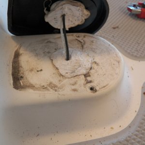 The bow light was okay because of a big gob of caulk.