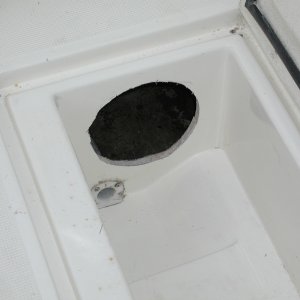 Media 'Again, not for the faint of heart! 8"
hole at rear of fish box. Yes, the fish box walls are cored with balsa. The piece that came out was separated due to water intrusion.' in album 'Again, not for the faint of heart! 8"
hole at rear of fish box. Yes, the fish box walls are cored with balsa. The piece that came out was separated due to water intrusion.'