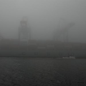 8-16-08     Leaving Prince Rupert in the fog.