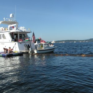 14' tender & "On The Side" on the logboom