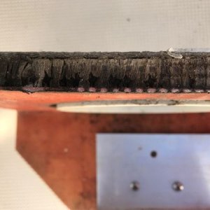 Some water rot/core damage.  Port side.