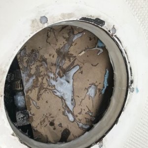 Filled with West Systems epoxy thickened.