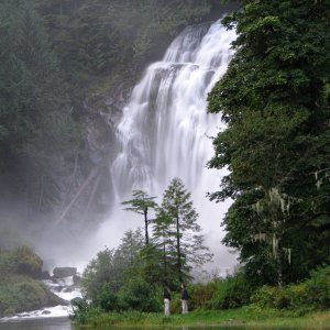 Media 'Chatterbox Falls, at it's highest in 8 years, according to the Ranger.  the Flow droped to half in about 6 hours.' in album 'B-Boat 22, the Julie Anne, running with us up to Princes Louisa Inlet.  Flat here but we did see WOW(Waves On Water)! and lots of rain. C-Dory used 1/2 the fuel at every stop.'