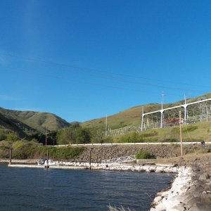 Right at the Lower Granite dam is a launch and dock.  It appeared to be a lonely place and not one where I would want to leave my trailer, although a thief would have a 40 mile drive from anywhere to pilfer through my car.
